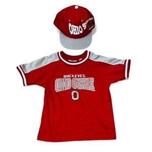 Vintage Ohio State Buckeyes Tee Shirt and SnapBack Set 4T